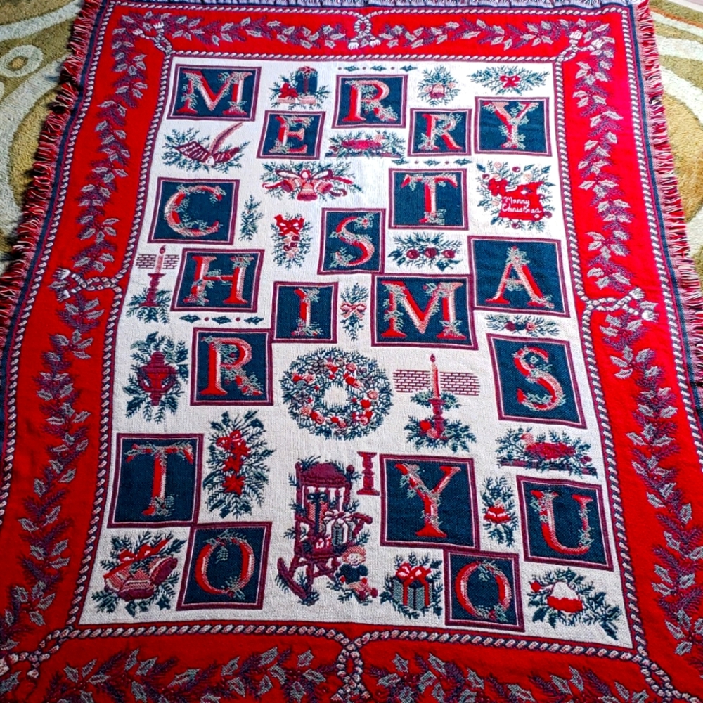 MERRY CHRISTMAS TO YOU " THROW